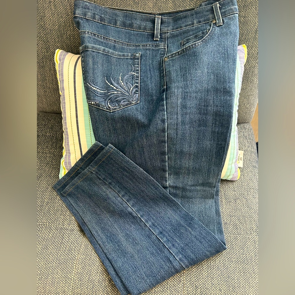 Gloria Vanderbilt Dark Blue Boot Cut Jeans